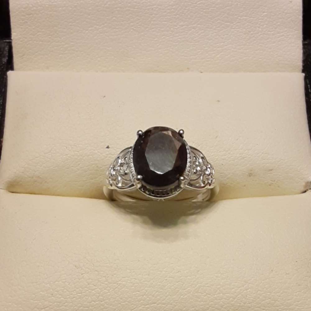 2.50ctw Genuine Silver Sapphire 925 Sterling - Picture 3 of 7